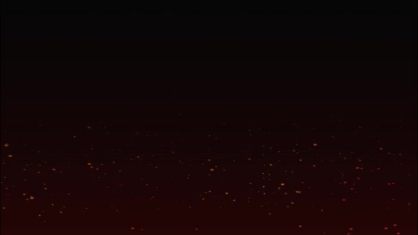 Égő vörös láng szikrák a Float tetejére, és esik le a fekete képernyőn — Stock videók