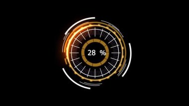 Dijital metre analizi enerji enerjisi beyaz turuncu güneş ışığı bayrak ve reklam animasyonu için güçlü