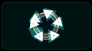 Dijital güç enerjisi turuncu radar afiş ve reklam için renklidir