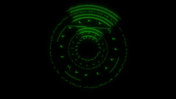 triangle magique et lumière carrée vert énergie tourner pour bannière et publicité 