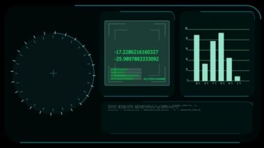Radar ve analiz tarama ve koyu kırmızı arkaplan üzerinde covid virüs bulmak için dijital algılandı