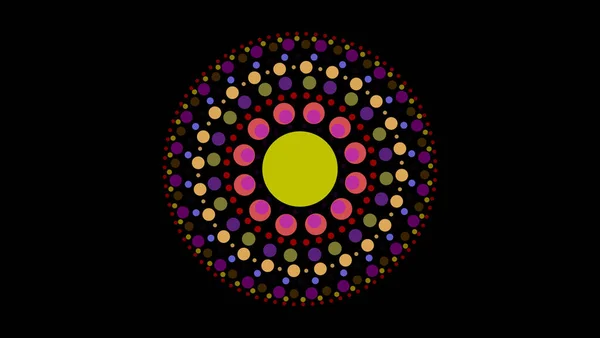 Art Dot Fade Circle Small Circle Multi Fresh Black Light — стоковое фото