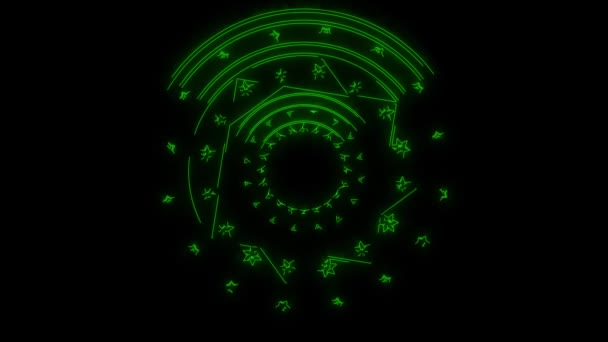 mètre vert étoile fleurs conception abstraite extrême de la technologie pour la publicité 