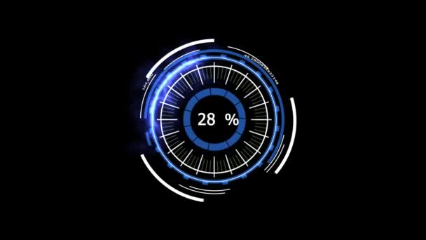 数字计数器分析电力、白冰、蓝色、强效的广告技术摘要设计 — 图库视频影像