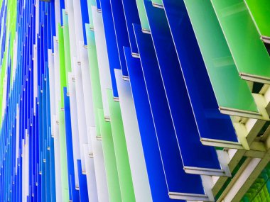 akrilik plastik kaplama iç ve alt beyaz mavi yeşil