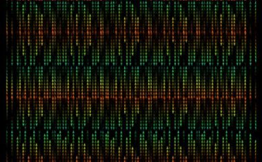 gökkuşağı üçgeni ters küçük grup deseni hepsi siyah ekranda solmuş