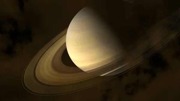 saturn planet and ring back soft cloud in the night sky, Elements of this image furnished by NASA