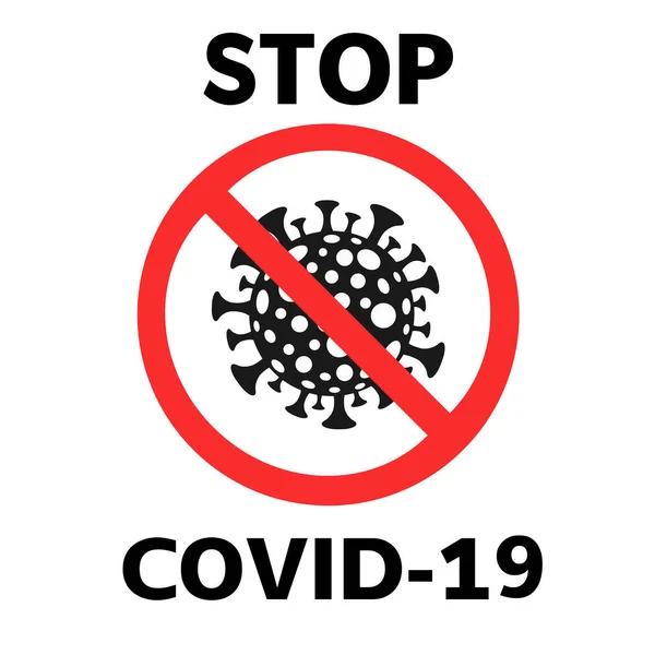 Bloqueo Pandemia detener signo de Coronavirus Vector De Stock