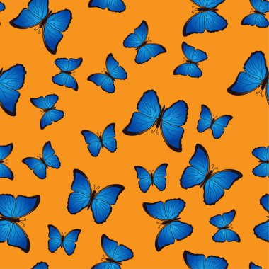 Gerçekçi kelebek seamless modeli.