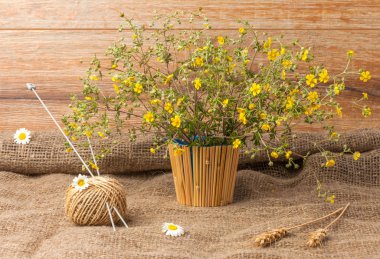 eski ahşap arka plan üzerinde çiçekler