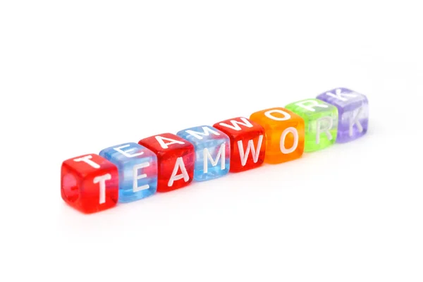 Літера Teamwork Білому Тлі — стокове фото