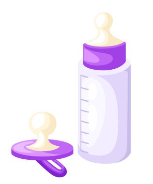 Vektör çizim yemekler yiyecek ve emzik kümesini yalıtmak beyaz arka plan üzerinde