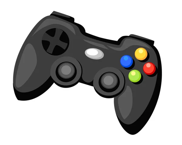 Oyun çubuğu direksiyon elemanları izole vektör illüstrasyon oyun gadget renk Icons set — Stok Vektör