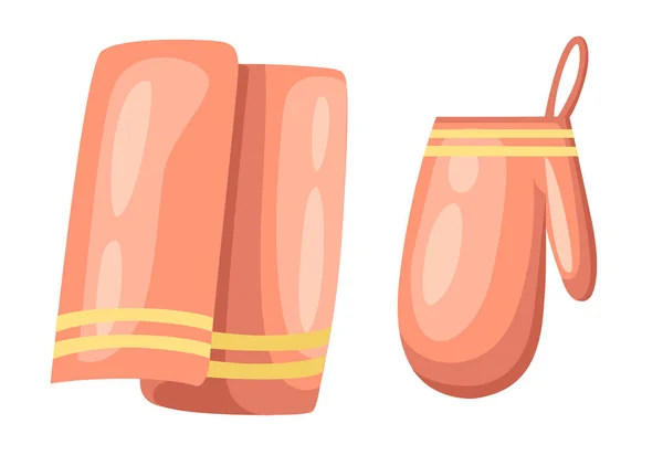 Ensemble d'illustration vectorielle de gants de cuisine — Image vectorielle