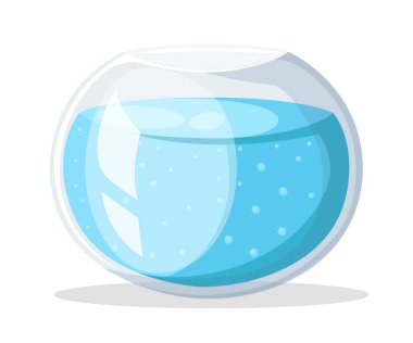 Akvaryum düz tasarım stil vektör çizim.