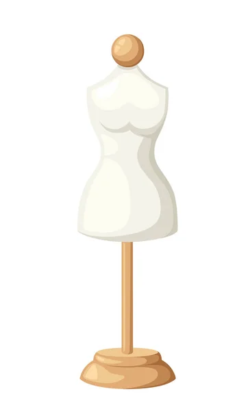 Mannequin mannequin femme mannequin vintage mannequin pour le corps féminin. Illustration vectorielle de style design plat . — Image vectorielle