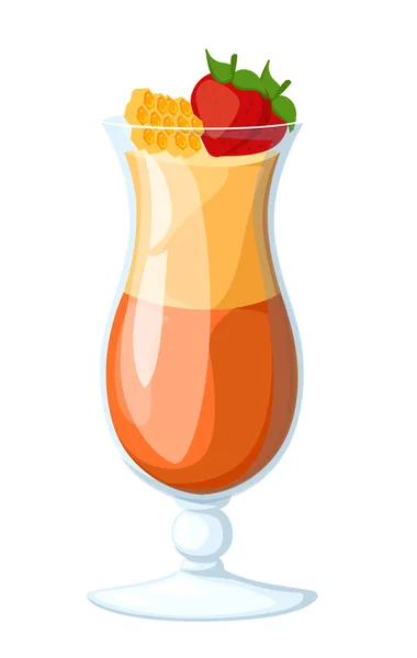 Vektor Illustration von acht beliebten alkoholischen Cocktails flachen Stil Cocktail Party Einladungen Flyer Broschüren Vorlagen isoliert auf weißem Hintergrund. — Stockvektor