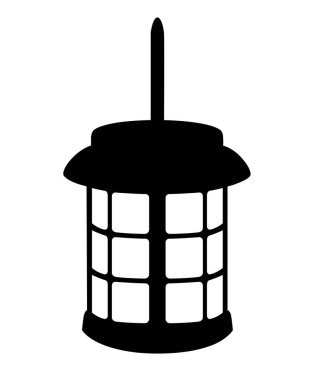 Ev ışık düz stil lamba simgesiyle. Basit vektör çizim.