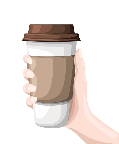 Papier Kaffeetasse Symbol isoliert auf dem Hintergrund. Plastikkaffeebecher mit heißem Kaffee im flachen Stil Vektor Illustration. — Stockvektor