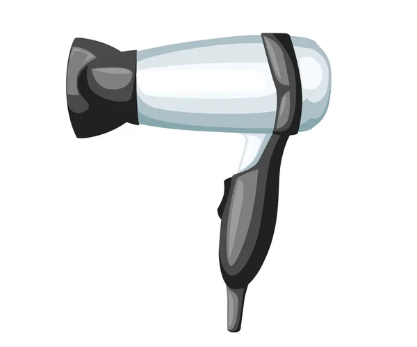 Conception de salon de coiffure sur fond blanc, illustration vectorielle sèche-cheveux — Image vectorielle