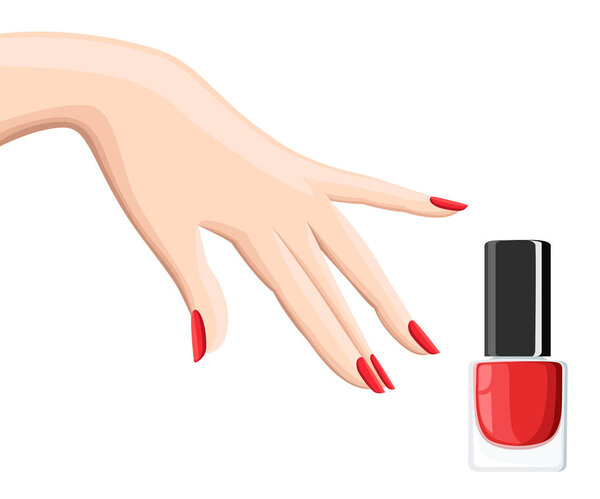 Manicure design set. Colorful texture for nail salon set of colored painted isolated on a white background