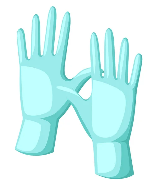 Wasser Handschuhe Cartoon Vektor Illustration Chirurgie Handschuh medizinische Schutzhülle — Stockvektor