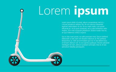 Silindir scooter küme. Denge bisikleti. Farklı scooter Eko alternatif şehir ulaşım. Bisikleti ve tekerlekler haddeleme düz tasarımı. Vektör tekme scooter koleksiyonu. İtme döngüsü kümesi üzerinde beyaz izole.