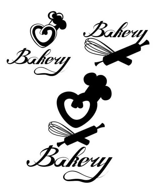 Letras caligráficas dibujadas a mano. Logo de panadería. Página del sitio web y elemento vectorial de diseño de aplicaciones móviles — Vector de stock