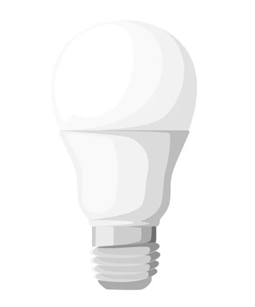 Vector illustratie soorten belangrijkste elektrische verlichting: gloeilamp, halogeenlamp, spaarlamp en led lamp. Vlakke stijl. Pagina website en mobiele app ontwerpelement vector. — Stockvector