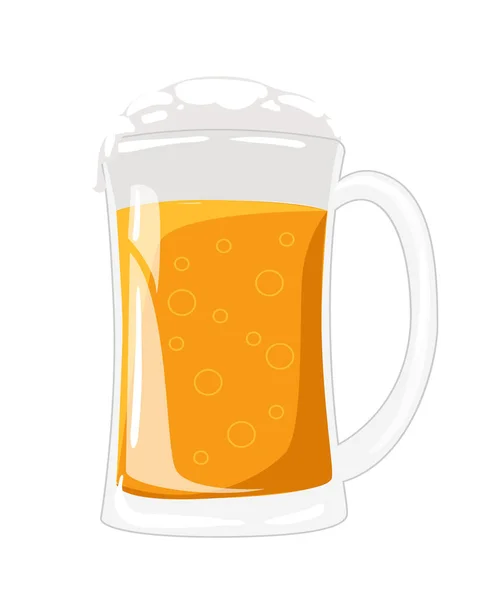 Lager beer icon. Vector beer. Glass with beer isolated on background Web site page and mobile app design vector element — Stock Vector