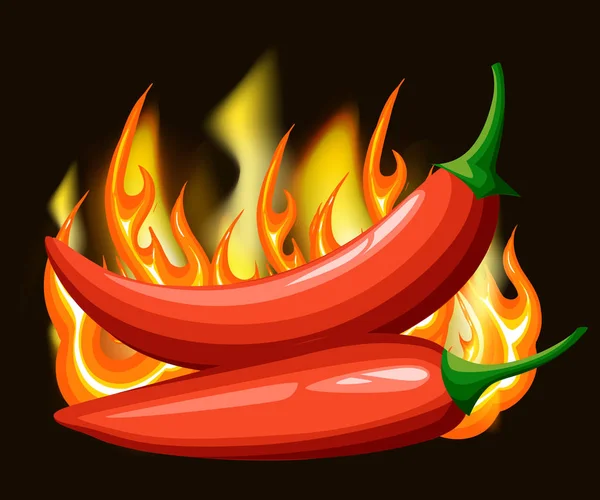 Chili Pepper. Pimientos chile abstractos sobre fondo blanco Página del sitio web y elemento vectorial de diseño de aplicaciones móviles — Vector de stock