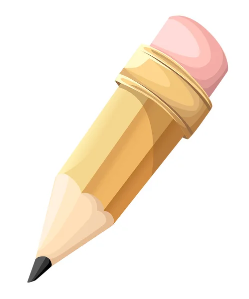 Illustration vectorielle du crayon détaillé affûté isolé sur fond blanc Page du site Web et illustration vectorielle de conception d'applications mobiles — Image vectorielle