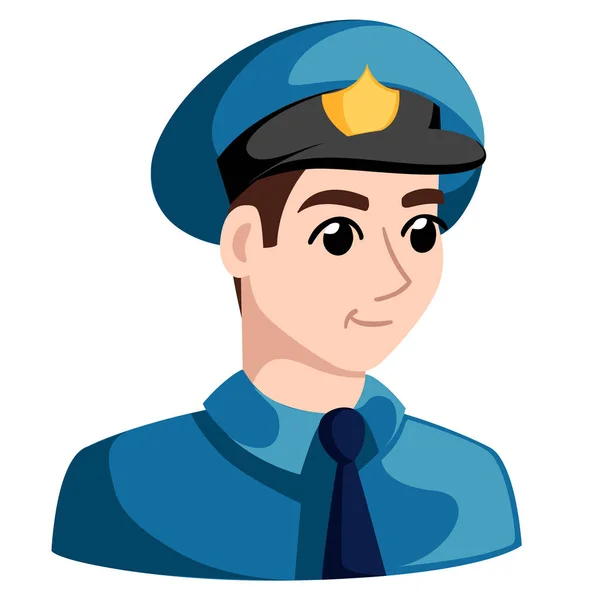 Policiers avec beignets et café, policier, personnage de dessin animé, illustration vectorielle isolé sur fond — Image vectorielle