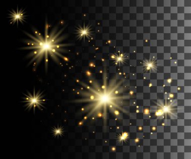 İzole beyaz Saydamlık efektini, mercek parlaması, patlama, glitter, çizgi, güneş flash, kıvılcım ve yıldız kızdırma. Örnek şablon sanat tasarlamak için kutlama ilanı Noel için sihirli flash enerji ışın.
