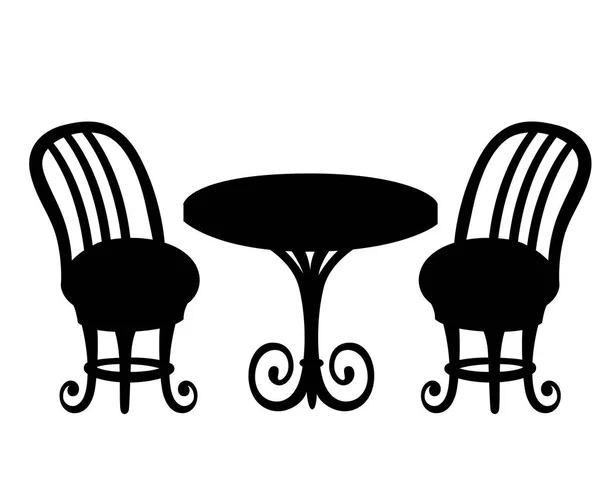 Servi Table Dans Restaurant Meubles Icône Unique Dans Style Dessin — Image vectorielle