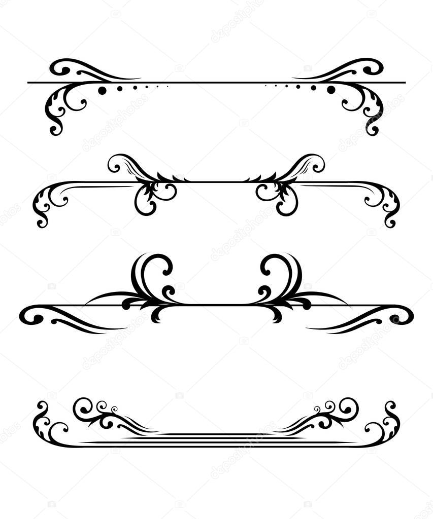 Elegant floral monograms and borders Design templates for invitations menus labels Wedding monograms Monogram identity for restaurant hotel heraldic jewelry. Web site page and mobile app design.