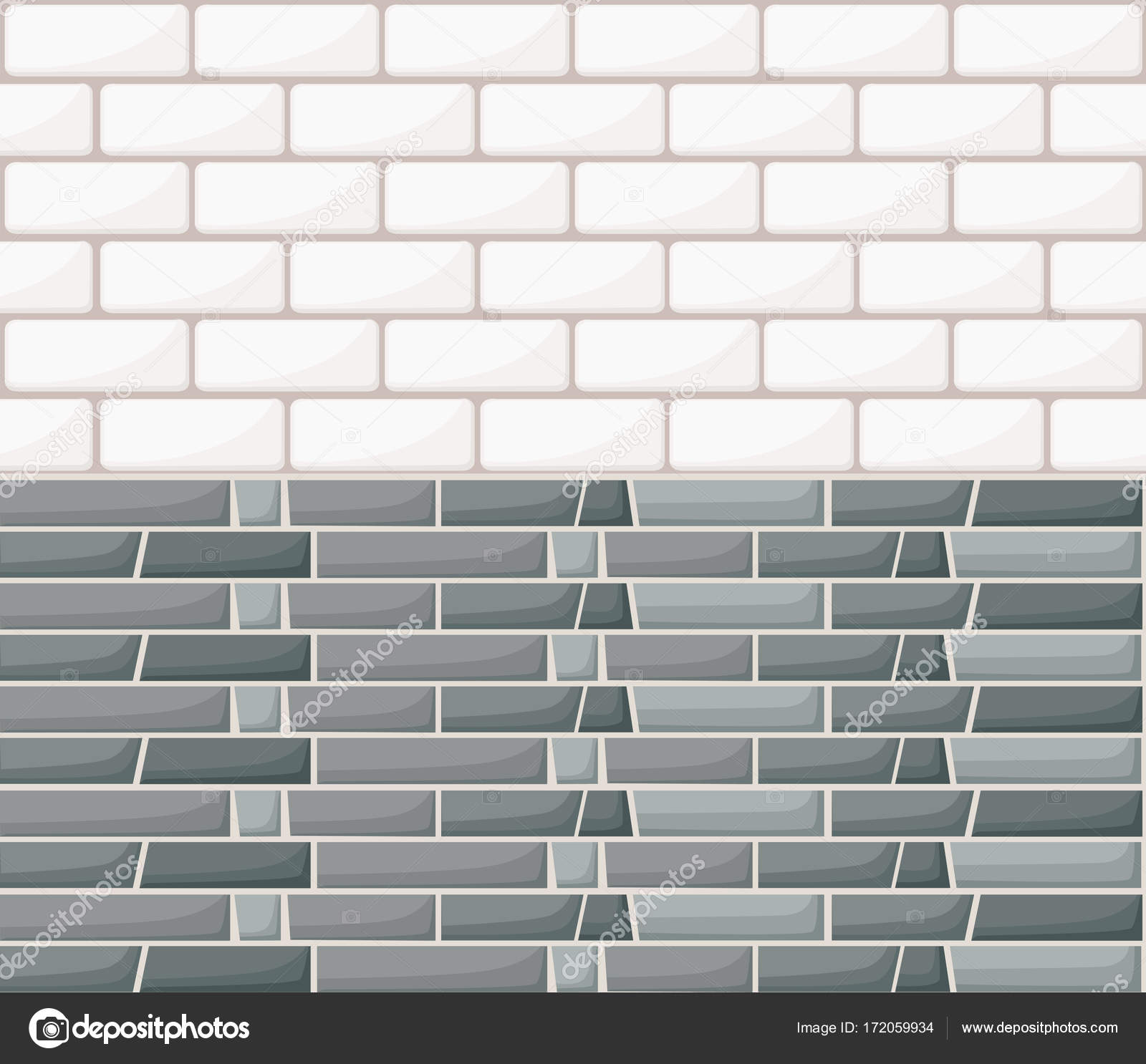 White Gray Wall Brick Background Rustic Blocks Texture Template Seamless Vector Image By C Alfadanz Stock Gmail Com Vector Stock