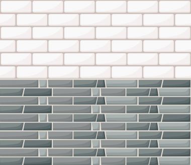 Beyaz ve gri duvar tuğla arka plan. Rustik blok doku şablonu. Seamless modeli. Yapı taşı vektör Illustration. Web sitesi sayfası ve mobil uygulaması tasarım.