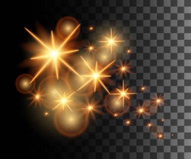 İzole beyaz Saydamlık efektini, mercek parlaması, patlama, glitter, çizgi, güneş flash, kıvılcım ve yıldız kızdırma. Örnek şablon sanat tasarlamak için kutlama ilanı Noel için sihirli flash enerji ışın.