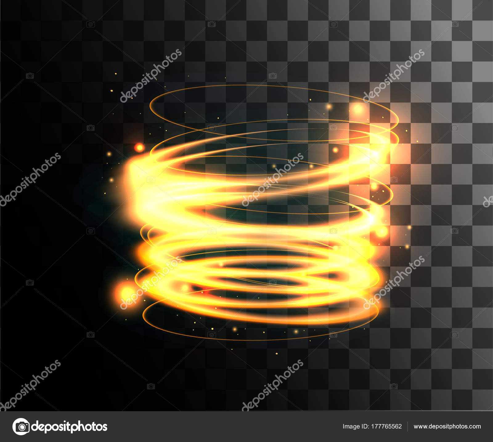 Golden Vector Light Effects Glowing Light Rings Particles Decoration  Isolated Stock Vector Image by ©.com #177765562