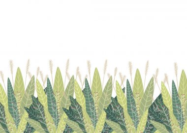 İçin senin tasarım yaprakları swirls çiçek düz tasarım stil vektör çizim çiçek öğeleri ve leaves.decorative ile ayarla