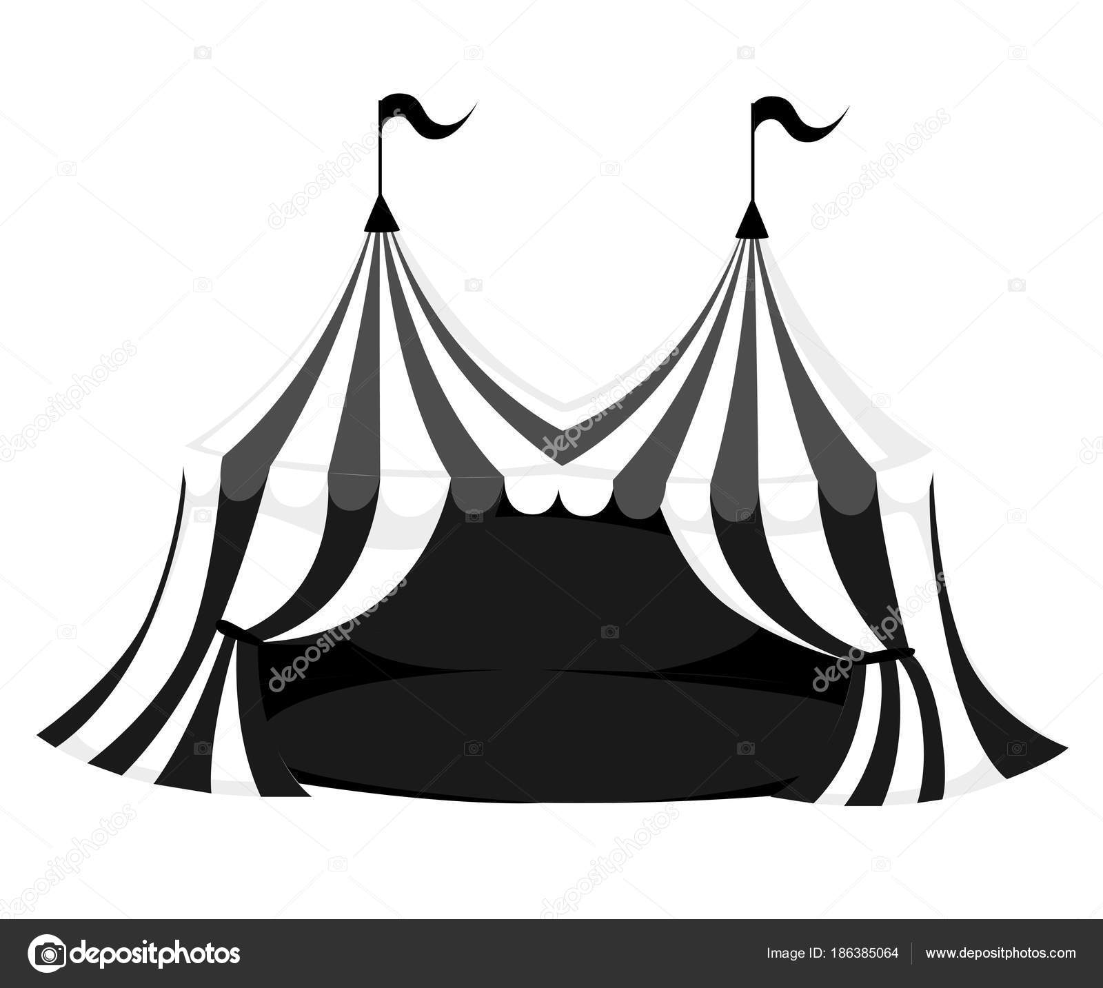 Silhouette Of Circus Or Carnival Tent With Flags And Red Floor Vector Illustration On White Background Web Site Page And Mobile App Design Stock Vector Image By C Alfadanz Stock Gmail Com