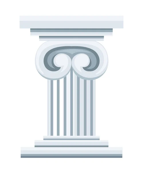 Coluna romana pedestal ou pilar. Design de estilo plano. Ilustração vetorial isolada sobre fundo branco. Página do site e aplicativo móvel — Vetor de Stock