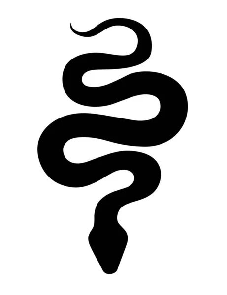 Černá silueta had kreslené zvíře design plochý vektor ilustrace izolované na bílém pozadí — Stockový vektor