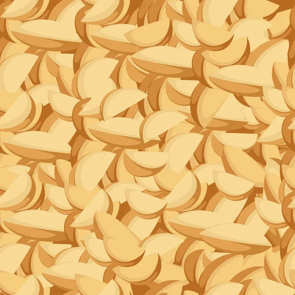 Illustration vectorielle des coins de pomme de terre frit plat — Image vectorielle