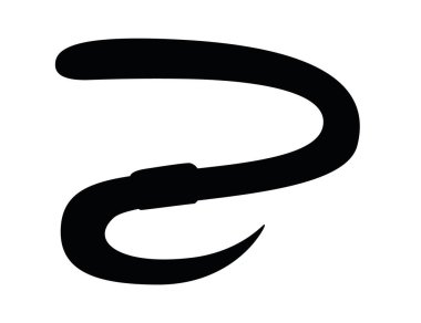 Siyah siluet solucan sürünen karikatür solucan tasarımı düz vektör çizimi beyaz zemin üzerinde izole.