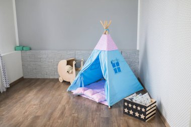 Teepee ile oyun odası