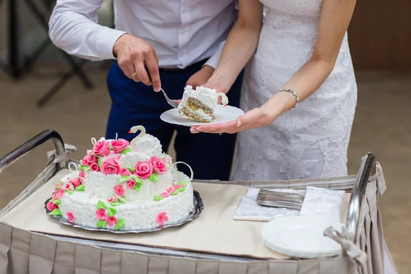 Top of wedding cake decorated — Stock Photo, Image