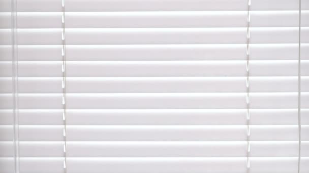 Blinds of white color texture on the window. — Stock Footage Blinds of white color texture on the window. Royalty Free Stock Video