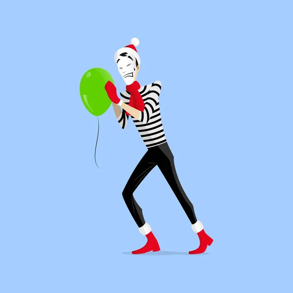 Pantomime treibt Luftballon — Stockvektor